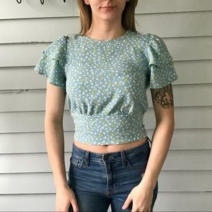 Forever 21 S floral ruffle top